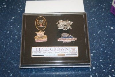 2009 Kentucky Derby Triple Crown Collectors Pin Set NEW  