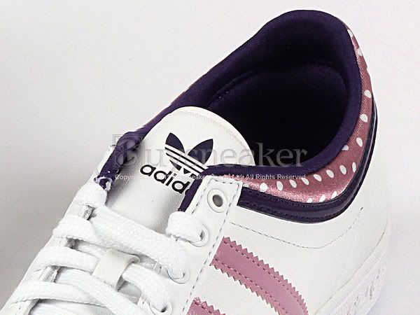 Adidas Top Ten Low Sleek W White/Pink/Eggplant Perforated Cute Dots 