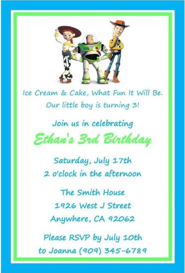 Toy Story Birthday Party Invitations Favors Candy Water  