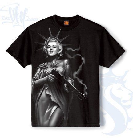   Marilyn Monroe Shotgun Statue of Liberty Shirt OG Abel 187 L XXXL New