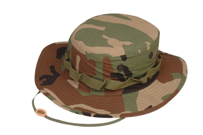 Boonie Hat by TRU SPEC Woodland Camo COTTON RIPSTOP 690104067377 