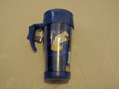 blue hot travel mug . Brand new in packaging. Genuine M&Ms 