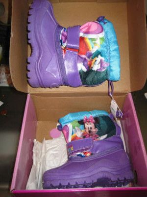 Disney Minnie Mouse Toddler Snow Boots Winter Insulated  
