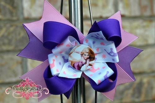 Repunzel from Tangled Hair Bow on an Alligator Clip Disney  
