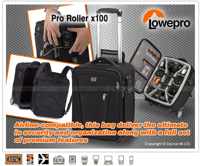 Lowepro Pro Roller x100 Rolling DSLR Camera Case #A112  