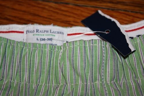   Mens L * Polo Ralph Lauren boxer shorts * underwear * striped  