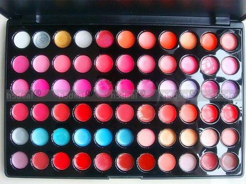 66 Color Lipstick Lip Gloss Cosmetic Makeup Palette J  