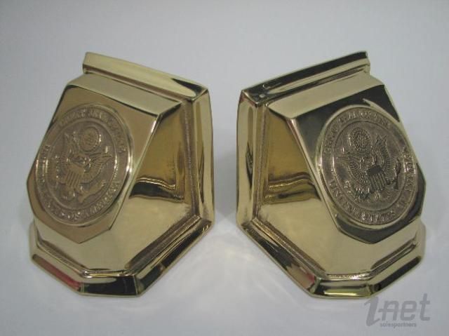   Metalcrafters Bookends Great Seal of The United States Brass NIB