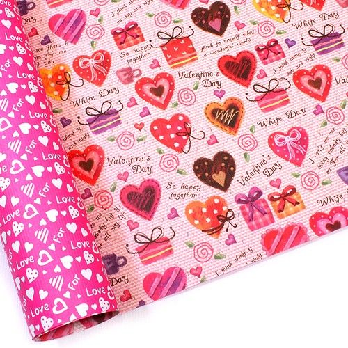 Valentines Day Double sided Gift Wrapping Paper Large  
