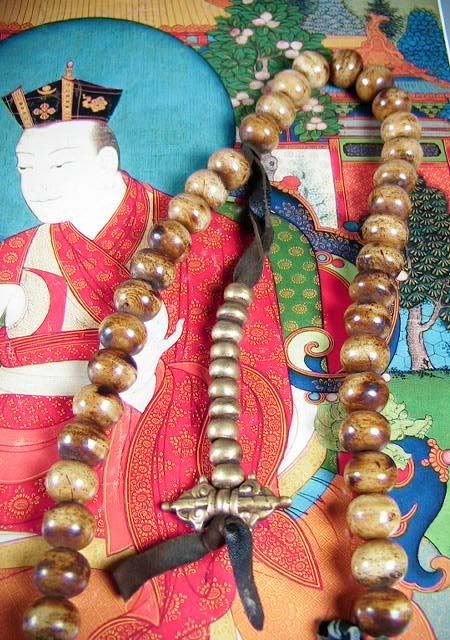 Tibetan Buddhist Sacred Stone Shaman HEALING MALA Prayer beads 