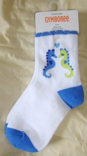 Gymboree Greek Isle Girls Mermaid Seahorse Socks 2T 3T  