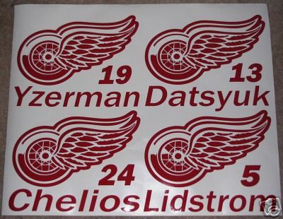 Yzerman Howe Datsyuk Detroit Red Wings Decal Sticker  